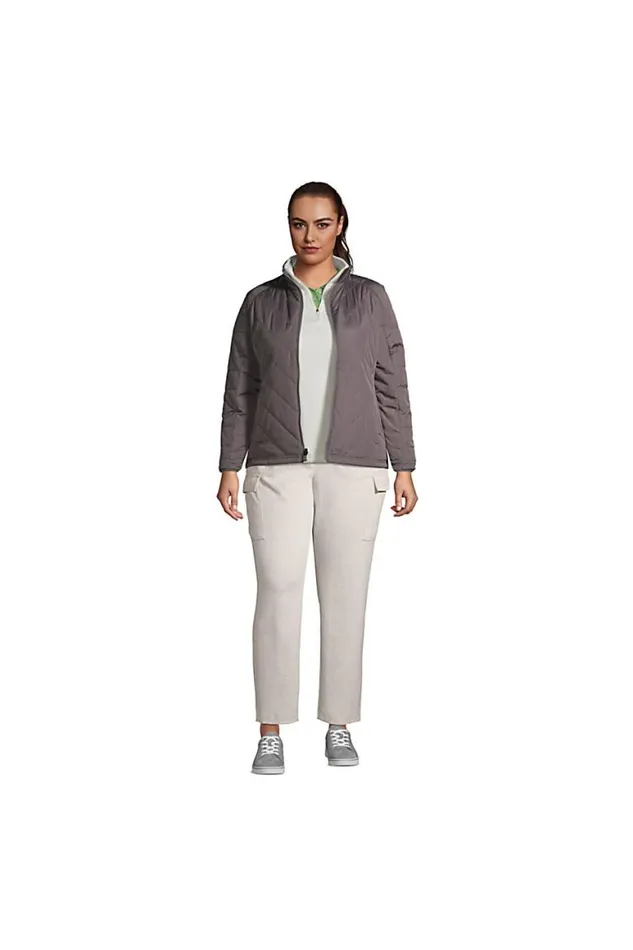 Lands039 End Coats and Jackets Women Plus Size Insulated Jacket Arctic Gray