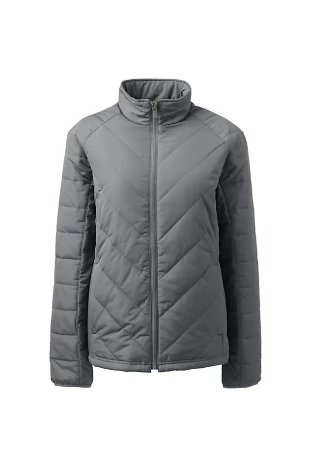 Lands039 End Coats and Jackets Women Plus Size Insulated Jacket Arctic Gray