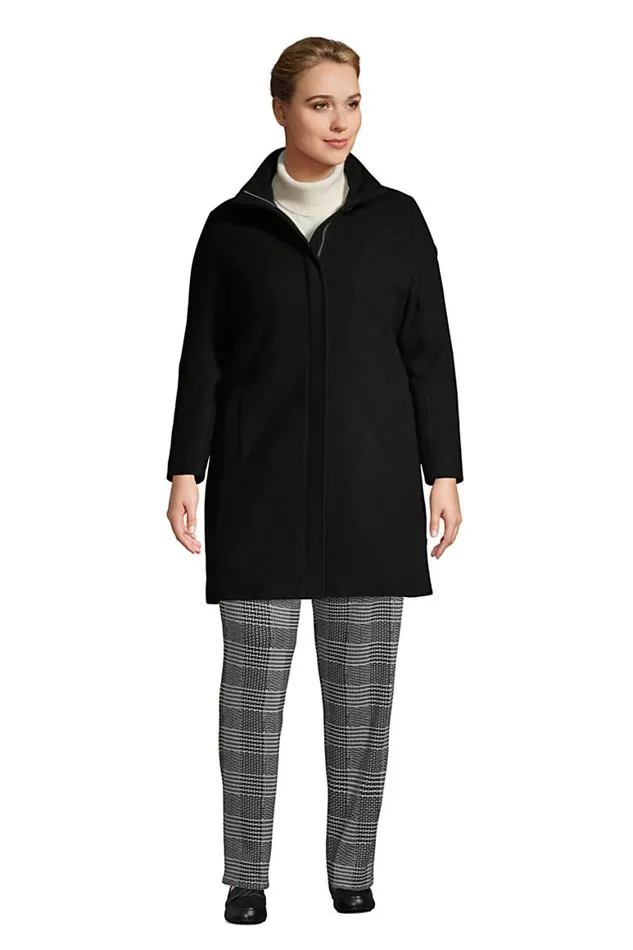 Lands039 End Coats and Jackets Women Plus Size Insulated Long Wool Dress Coat Black Lands039 End Coats and Jackets Women Plus Size Insulated Long Wool Dress Coat Black
