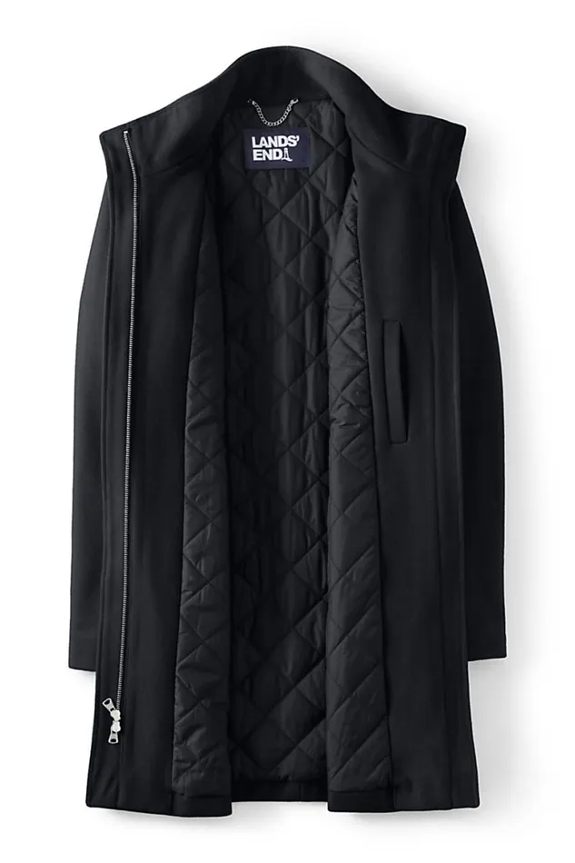 Lands039 End Coats and Jackets Women Plus Size Insulated Long Wool Dress Coat Black Lands039 End Coats and Jackets Women Plus Size Insulated Long Wool Dress Coat Black