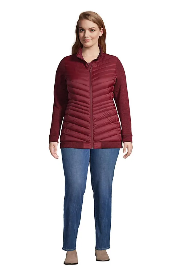 Lands039 End Coats and Jackets Women Plus Size Ultra Lightweight Down Packable Sweater Fleece Jacket Rich Burgundy Lands039 End Coats and Jackets Women Plus Size Ultra Lightweight Down Packable Sweater Fleece Jacket Rich Burgundy