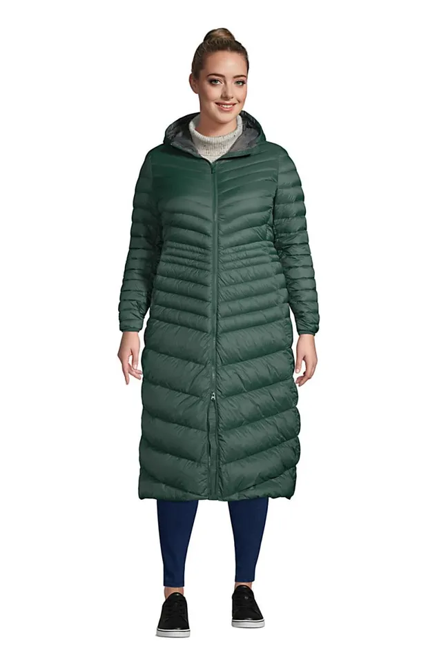 Lands039 End Coats and Jackets Women Plus Size Ultra Lightweight Maxi Long Down Coat With Hood Deep Woodland Green Lands039 End Coats and Jackets Women Plus Size Ultra Lightweight Maxi Long Down Coat With Hood Deep Woodland Green