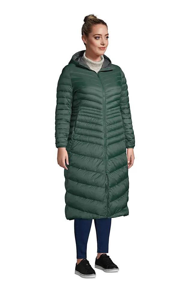 Lands039 End Coats and Jackets Women Plus Size Ultra Lightweight Maxi Long Down Coat With Hood Deep Woodland Green Lands039 End Coats and Jackets Women Plus Size Ultra Lightweight Maxi Long Down Coat With Hood Deep Woodland Green
