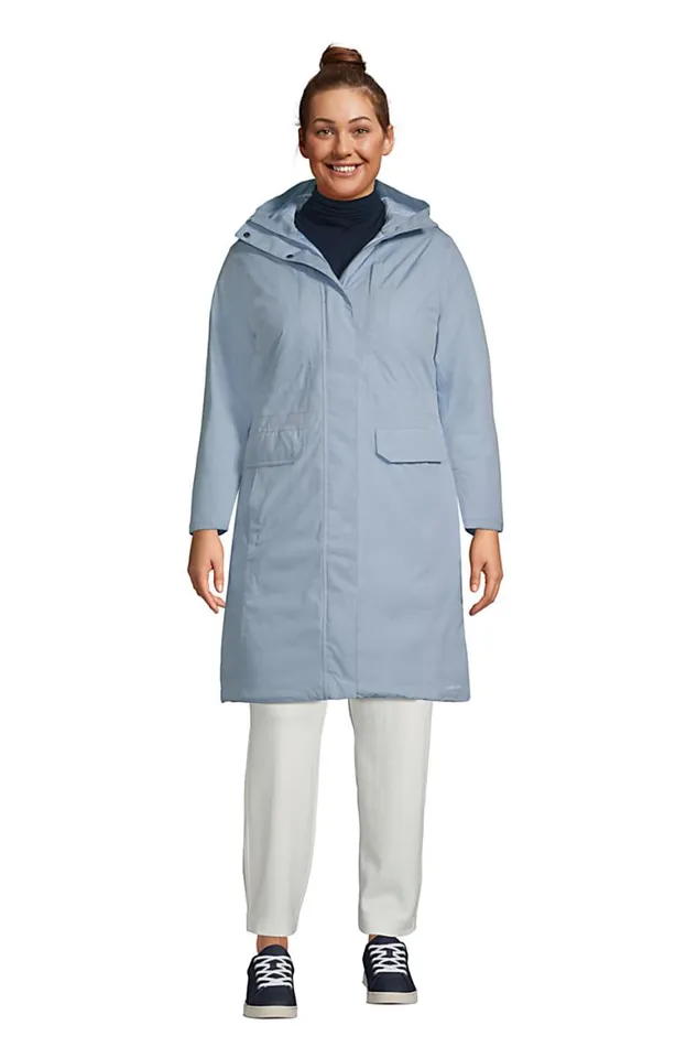 Lands039 End Coats and Jackets Women Plus Size Waterproof Primaloft Insulated Raincoat Soft Blue Haze Lands039 End Coats and Jackets Women Plus Size Waterproof Primaloft Insulated Raincoat Soft Blue Haze