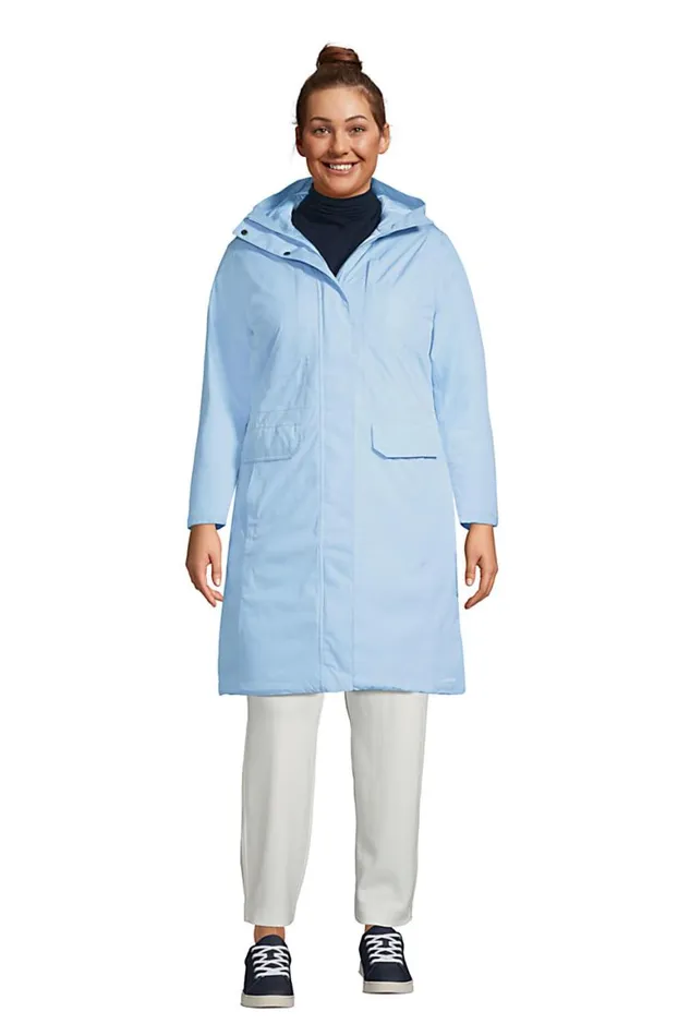 Lands039 End Coats and Jackets Women Plus Size Waterproof Primaloft Insulated Raincoat Soft Blue Haze Lands039 End Coats and Jackets Women Plus Size Waterproof Primaloft Insulated Raincoat Soft Blue Haze