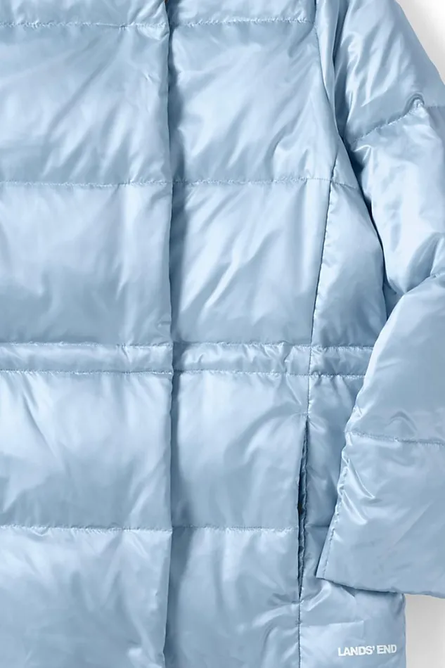 Lands039 End Coats and Jackets Women Plus Size Wrap Quilted Down Jacket Soft Blue Haze Lands039 End Coats and Jackets Women Plus Size Wrap Quilted Down Jacket Soft Blue Haze