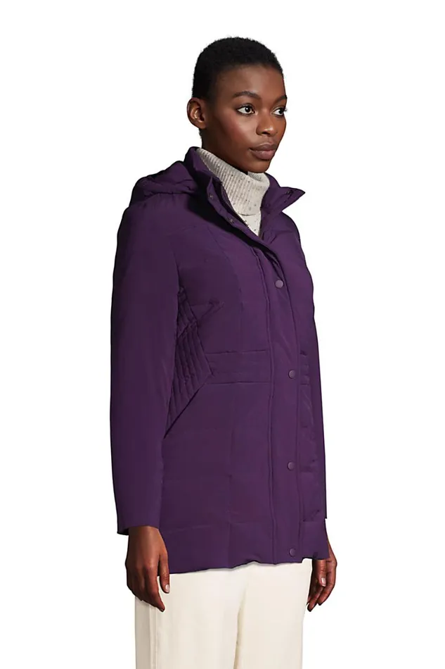 Lands039 End Coats and Jackets Women Quilted Stretch Down Coat Blackberry Lands039 End Coats and Jackets Women Quilted Stretch Down Coat Blackberry