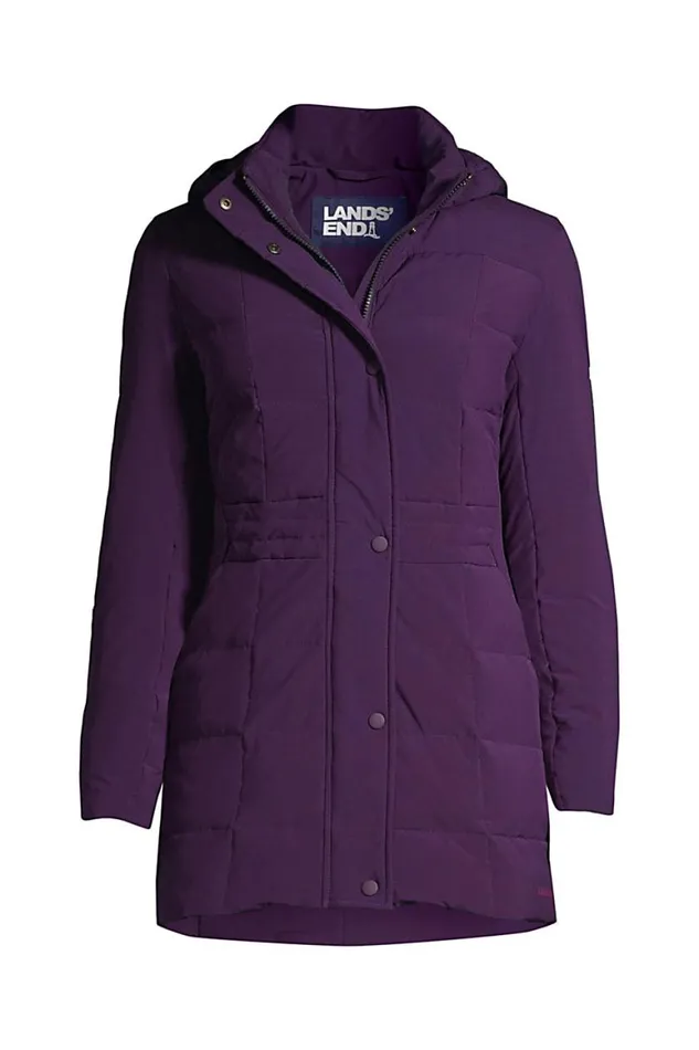 Lands039 End Coats and Jackets Women Quilted Stretch Down Coat Blackberry Lands039 End Coats and Jackets Women Quilted Stretch Down Coat Blackberry