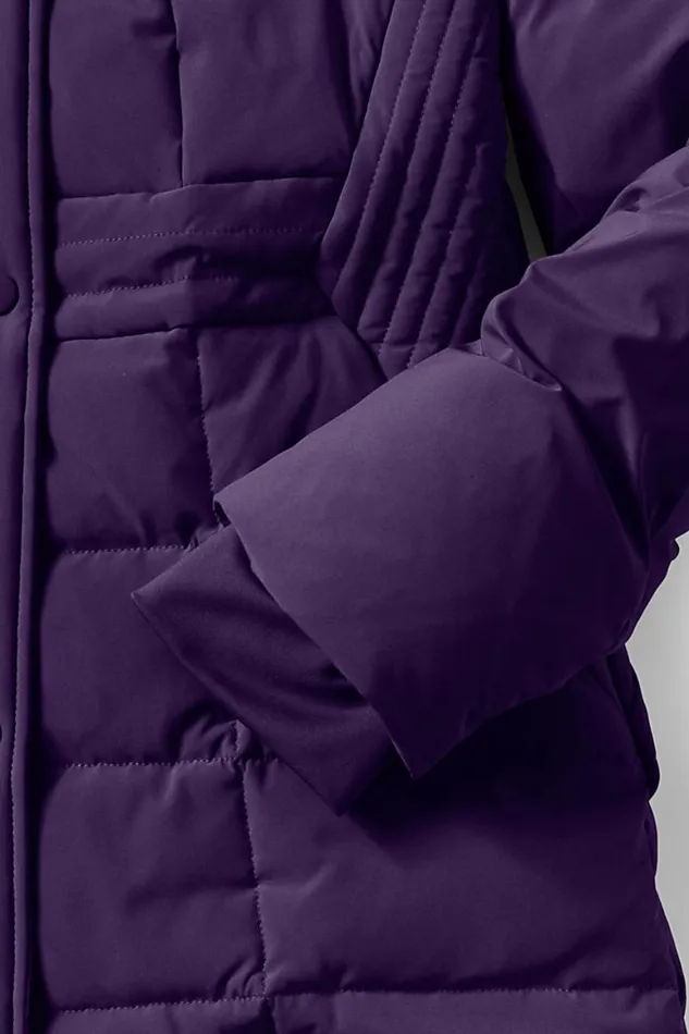 Lands039 End Coats and Jackets Women Quilted Stretch Down Coat Blackberry Lands039 End Coats and Jackets Women Quilted Stretch Down Coat Blackberry