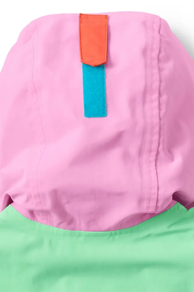 Lands039 End Coats and Jackets Women Squall Waterproof Raincoat With Hood Light Stone Multi Colorblock Lands039 End Coats and Jackets Women Squall Waterproof Raincoat With Hood Light Stone Multi Colorblock