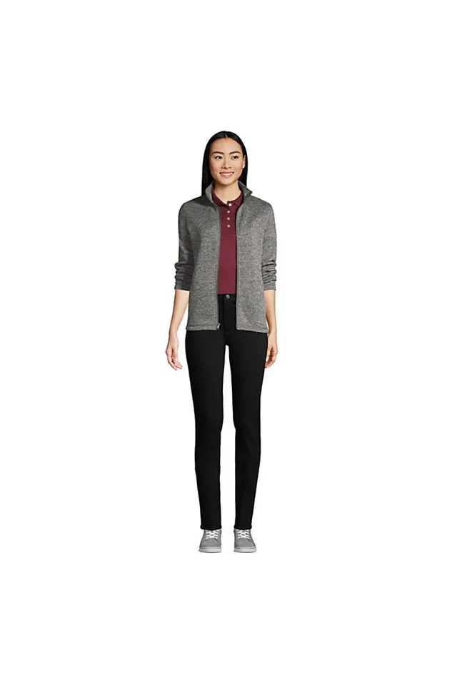 Lands039 End Coats and Jackets Women Sweater Fleece Jacket Arctic Gray Heather Lands039 End Coats and Jackets Women Sweater Fleece Jacket Arctic Gray Heather