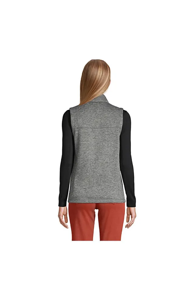 Lands039 End Coats and Jackets Women Sweater Fleece Vest Arctic Gray Heather Lands039 End Coats and Jackets Women Sweater Fleece Vest Arctic Gray Heather