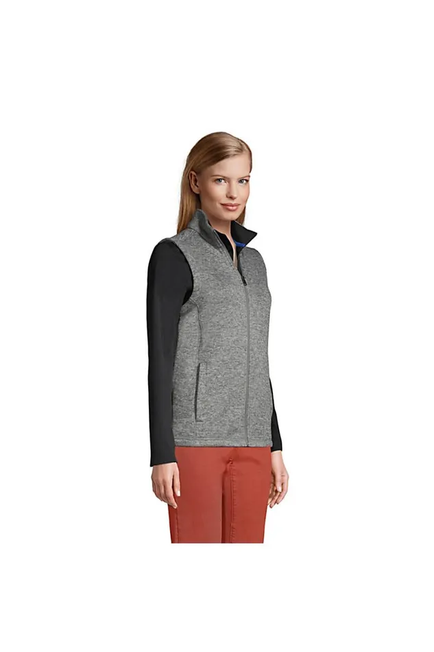 Lands039 End Coats and Jackets Women Sweater Fleece Vest Arctic Gray Heather Lands039 End Coats and Jackets Women Sweater Fleece Vest Arctic Gray Heather