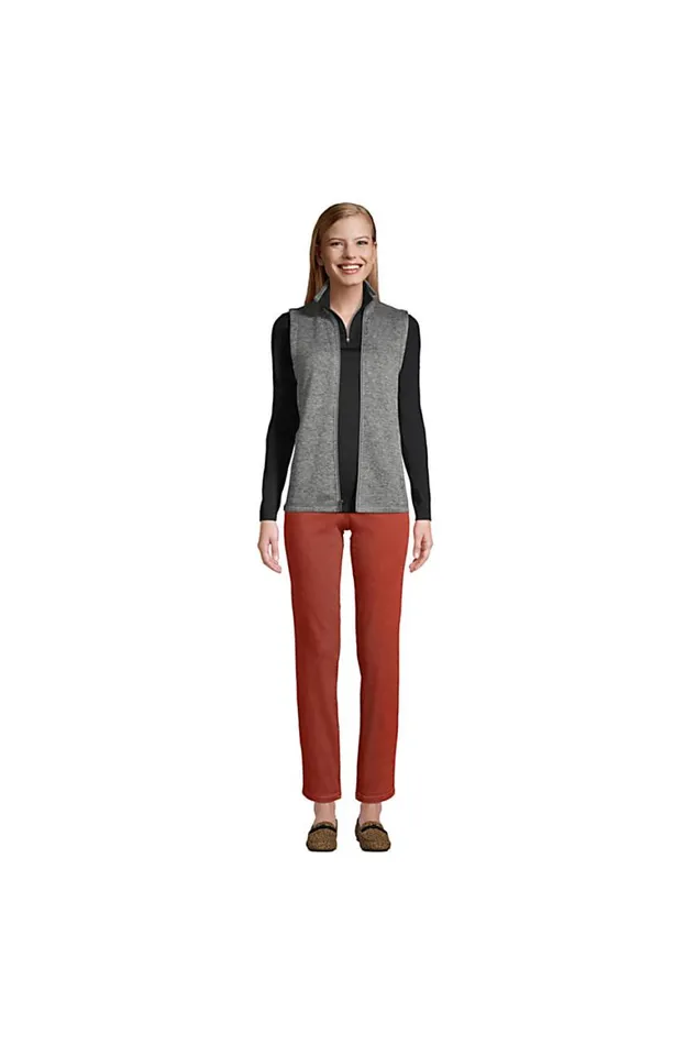 Lands039 End Coats and Jackets Women Sweater Fleece Vest Arctic Gray Heather Lands039 End Coats and Jackets Women Sweater Fleece Vest Arctic Gray Heather