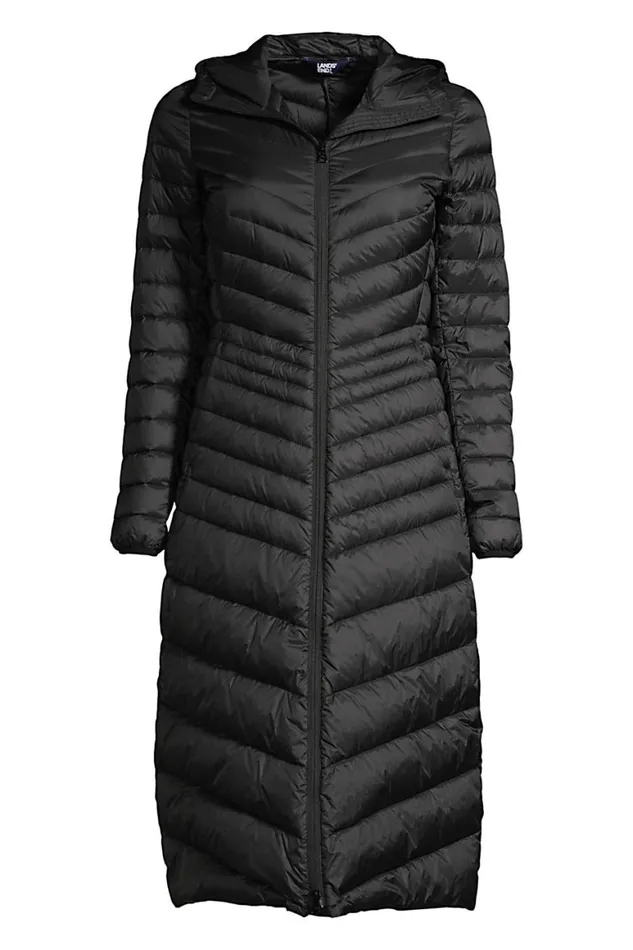 Lands039 End Coats and Jackets Women Ultra Lightweight Maxi Long Down Coat With Hood Black Lands039 End Coats and Jackets Women Ultra Lightweight Maxi Long Down Coat With Hood Black