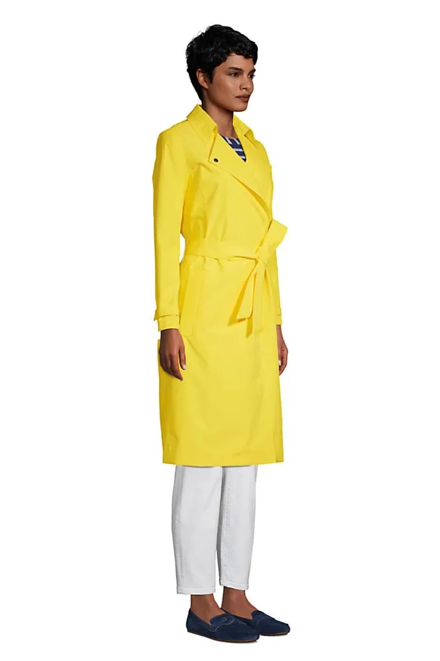 Lands039 End Coats and Jackets Women Water Resistant Modern Trench Coat Bright Sun Lands039 End Coats and Jackets Women Water Resistant Modern Trench Coat Bright Sun