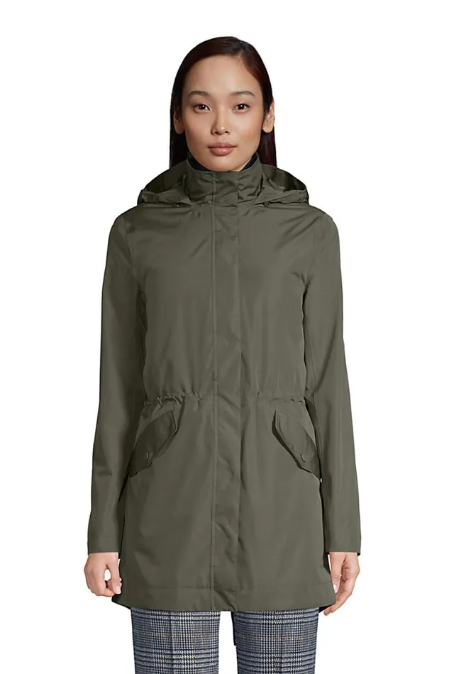 Lands039 End Coats and Jackets Women Waterproof Insulated 3 In 1 Rain Parka Forest Moss