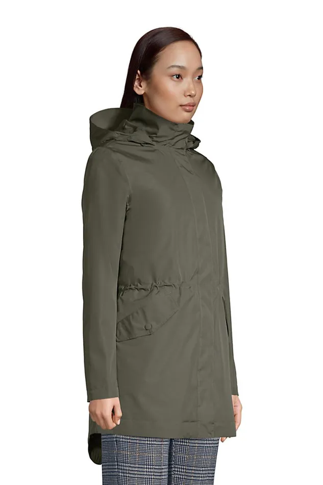 Lands039 End Coats and Jackets Women Waterproof Insulated 3 In 1 Rain Parka Forest Moss