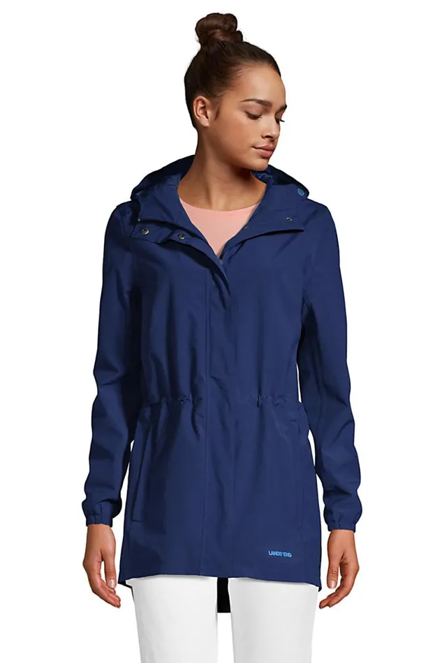 Lands039 End Coats and Jackets Women Waterproof Packable Raincoat Deep Sea Navy Lands039 End Coats and Jackets Women Waterproof Packable Raincoat Deep Sea Navy
