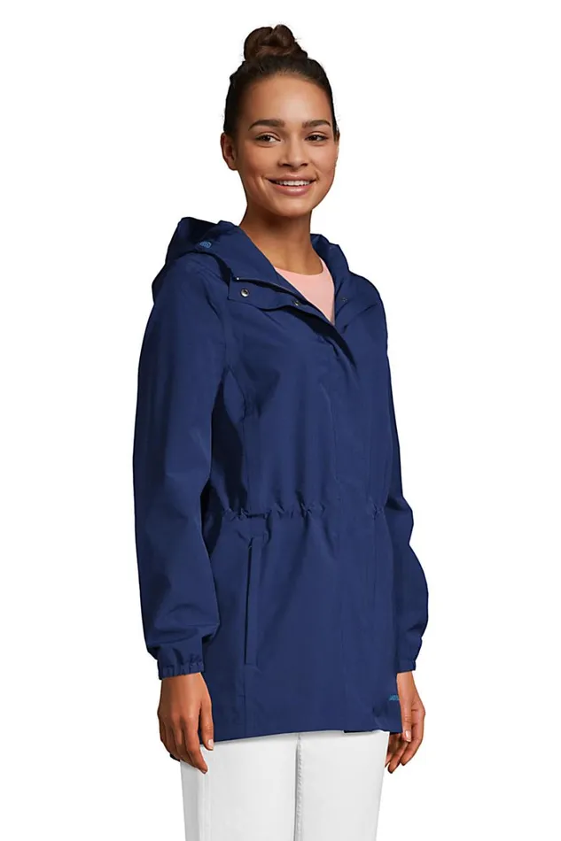 Lands039 End Coats and Jackets Women Waterproof Packable Raincoat Deep Sea Navy Lands039 End Coats and Jackets Women Waterproof Packable Raincoat Deep Sea Navy