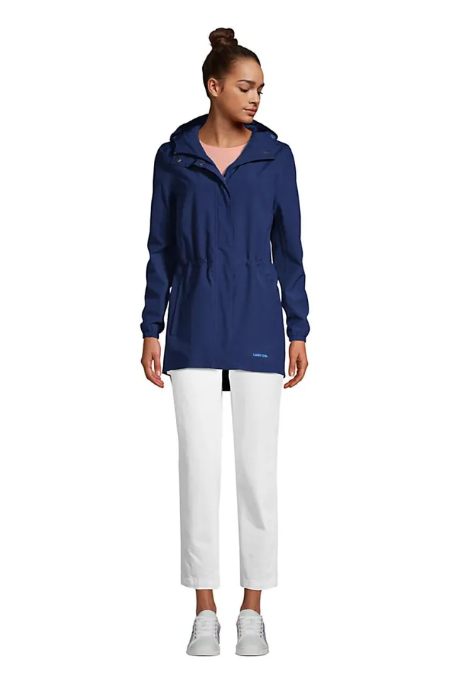 Lands039 End Coats and Jackets Women Waterproof Packable Raincoat Deep Sea Navy Lands039 End Coats and Jackets Women Waterproof Packable Raincoat Deep Sea Navy