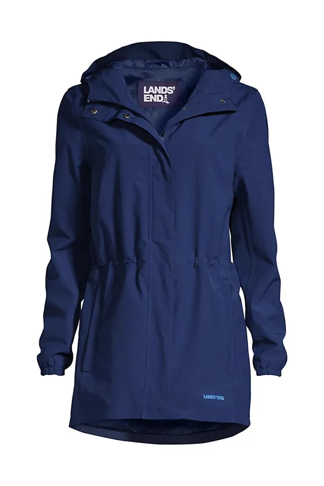 Lands039 End Coats and Jackets Women Waterproof Packable Raincoat Deep Sea Navy Lands039 End Coats and Jackets Women Waterproof Packable Raincoat Deep Sea Navy