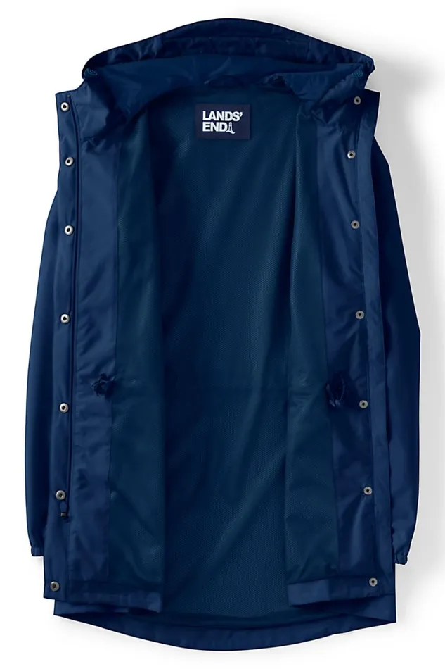 Lands039 End Coats and Jackets Women Waterproof Packable Raincoat Deep Sea Navy Lands039 End Coats and Jackets Women Waterproof Packable Raincoat Deep Sea Navy