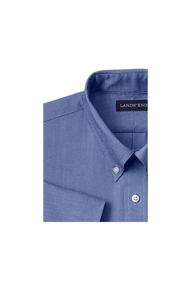 Lands039 End Dress Shirts Men Big and Tall Short Sleeve Buttondown Stain Release Oxford Sport Shirt French Blue Lands039 End Dress Shirts Men Big and Tall Short Sleeve Buttondown Stain Release Oxford Sport Shirt French Blue