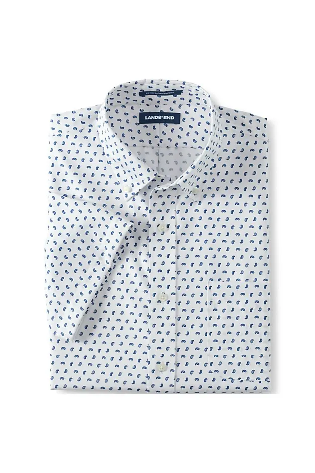 Lands039 End Dress Shirts Men Traditional Fit Short Sleeve Pattern No Iron Supima Pinpoint Dress Shirt Micro Paisley Lands039 End Dress Shirts Men Traditional Fit Short Sleeve Pattern No Iron Supima Pinpoint Dress Shirt Micro Paisley