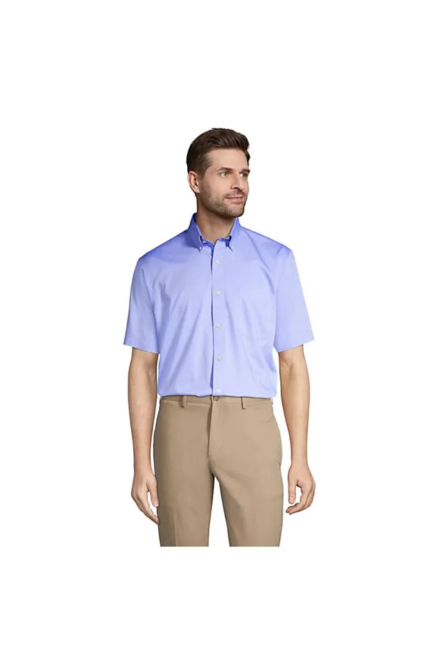Lands039 End Dress Shirts Men Traditional Fit Short Sleeve Solid No Iron Supima Pinpoint Dress Shirt Light Blue Lands039 End Dress Shirts Men Traditional Fit Short Sleeve Solid No Iron Supima Pinpoint Dress Shirt Light Blue