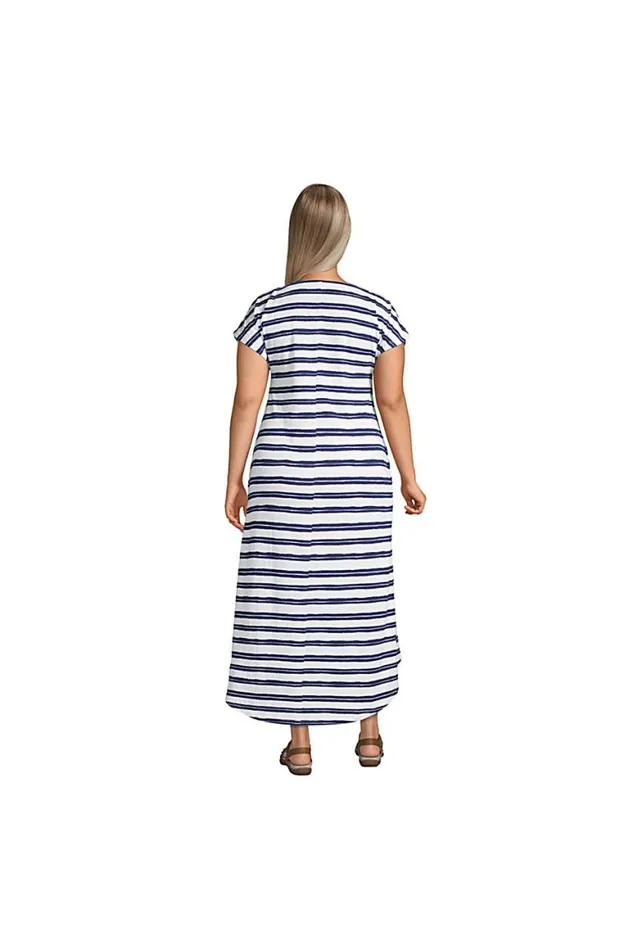 Lands039 End Dresses Women Plus Size Crinkle Knit Short Sleeve High Low Midi Dress Deep Sea Navy Tropic Palm Lands039 End Dresses Women Plus Size Crinkle Knit Short Sleeve High Low Midi Dress Deep Sea Navy Tropic Palm