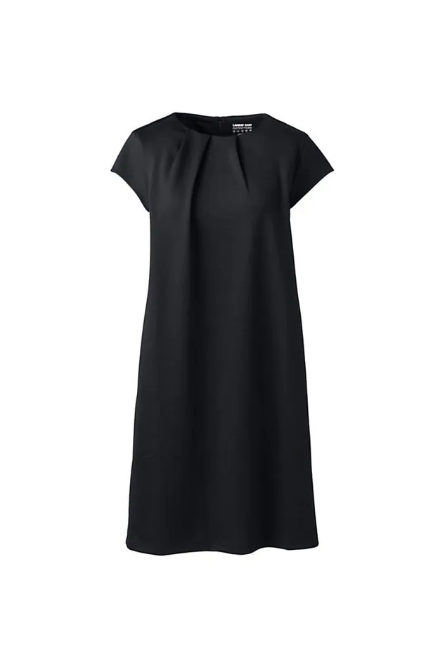 Lands039 End Dresses Women Plus Size Short Sleeve Ponte Dress Black Lands039 End Dresses Women Plus Size Short Sleeve Ponte Dress Black