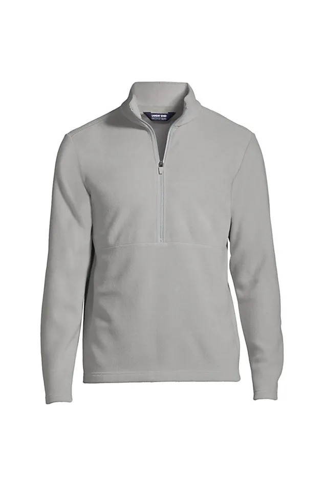 Lands039 End Fleece Men Big Thermacheck 100 Fleece Quarter Zip Pullover Top Harbor Gray Lands039 End Fleece Men Big Thermacheck 100 Fleece Quarter Zip Pullover Top Harbor Gray