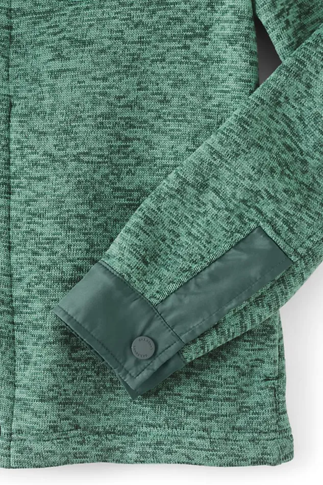 Lands039 End Fleece Men Sweater Fleece Shirt Jacket Deep Woodland Green Heather Lands039 End Fleece Men Sweater Fleece Shirt Jacket Deep Woodland Green Heather