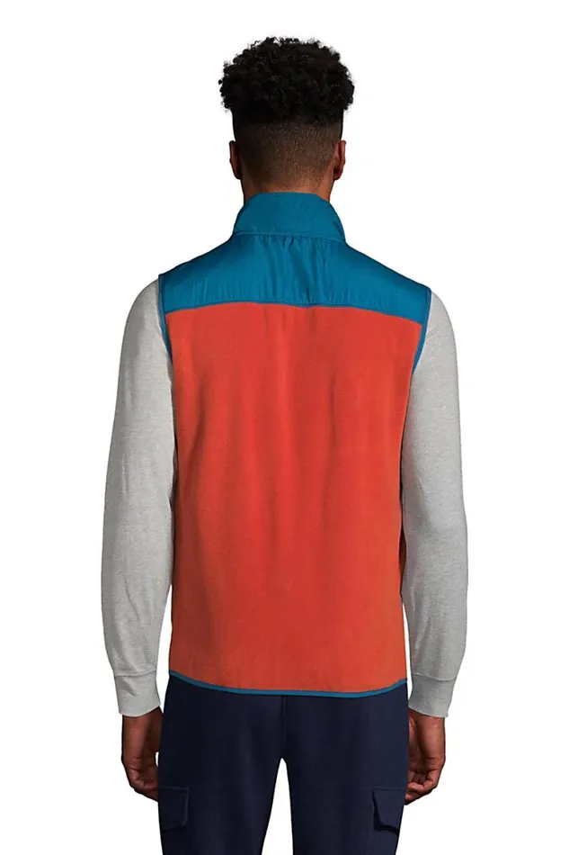 Lands039 End Fleece Men T200 Fleece Vest Orange Clay Lands039 End Fleece Men T200 Fleece Vest Orange Clay