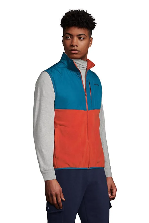 Lands039 End Fleece Men T200 Fleece Vest Orange Clay Lands039 End Fleece Men T200 Fleece Vest Orange Clay