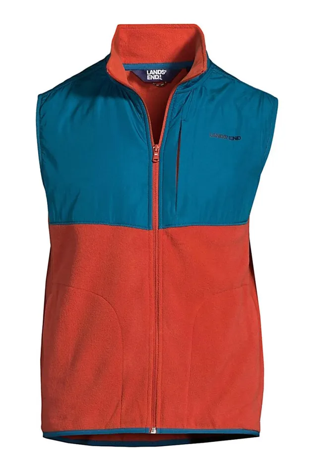 Lands039 End Fleece Men T200 Fleece Vest Orange Clay Lands039 End Fleece Men T200 Fleece Vest Orange Clay