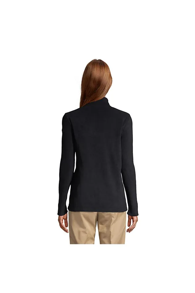 Lands039 End Fleece Women Fullzip Midweight Fleece Jacket Black Lands039 End Fleece Women Fullzip Midweight Fleece Jacket Black