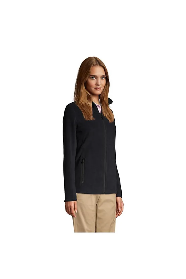 Lands039 End Fleece Women Fullzip Midweight Fleece Jacket Black Lands039 End Fleece Women Fullzip Midweight Fleece Jacket Black