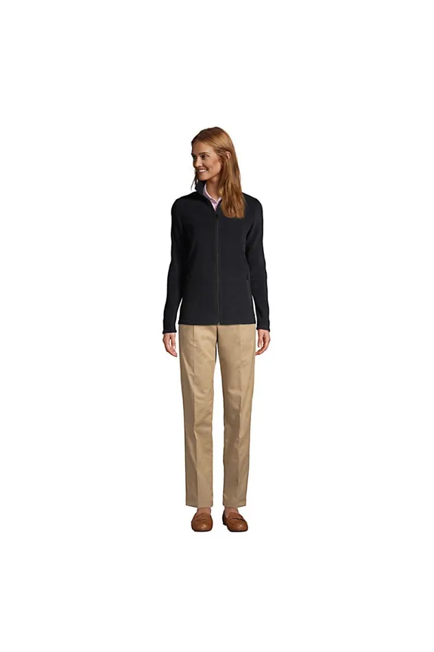Lands039 End Fleece Women Fullzip Midweight Fleece Jacket Black Lands039 End Fleece Women Fullzip Midweight Fleece Jacket Black