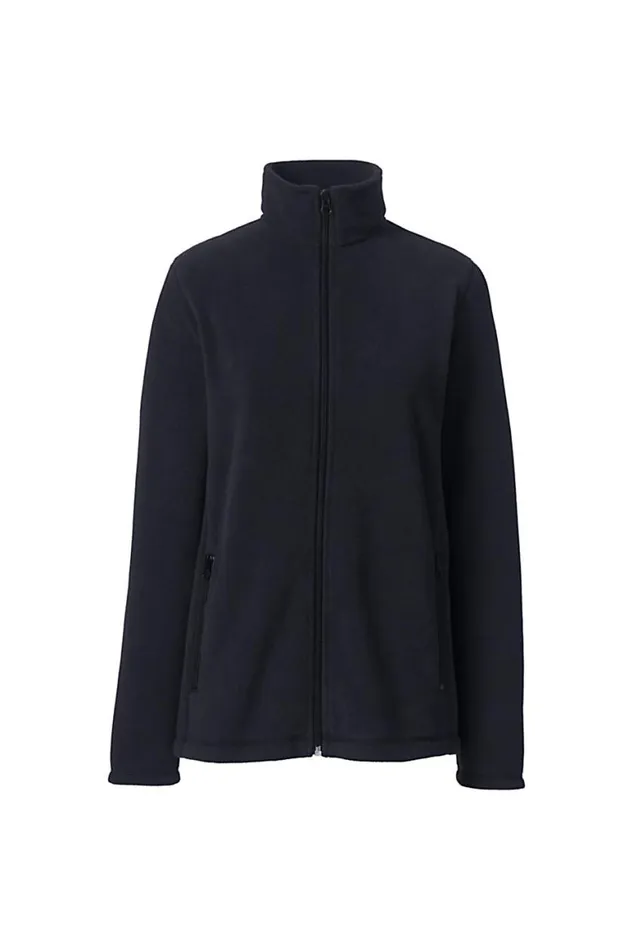 Lands039 End Fleece Women Fullzip Midweight Fleece Jacket Black Lands039 End Fleece Women Fullzip Midweight Fleece Jacket Black