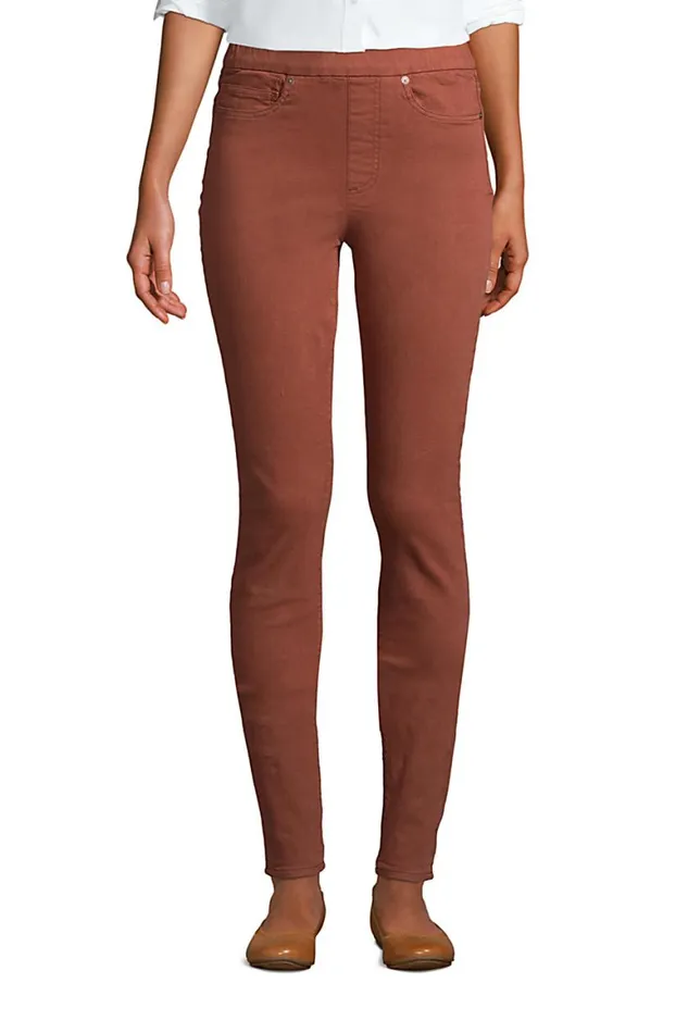 Lands039 End Jeans Women Elastic Waist High Rise Pull On Skinny Legging Colorful Jeans Washed Paprika Lands039 End Jeans Women Elastic Waist High Rise Pull On Skinny Legging Colorful Jeans Washed Paprika