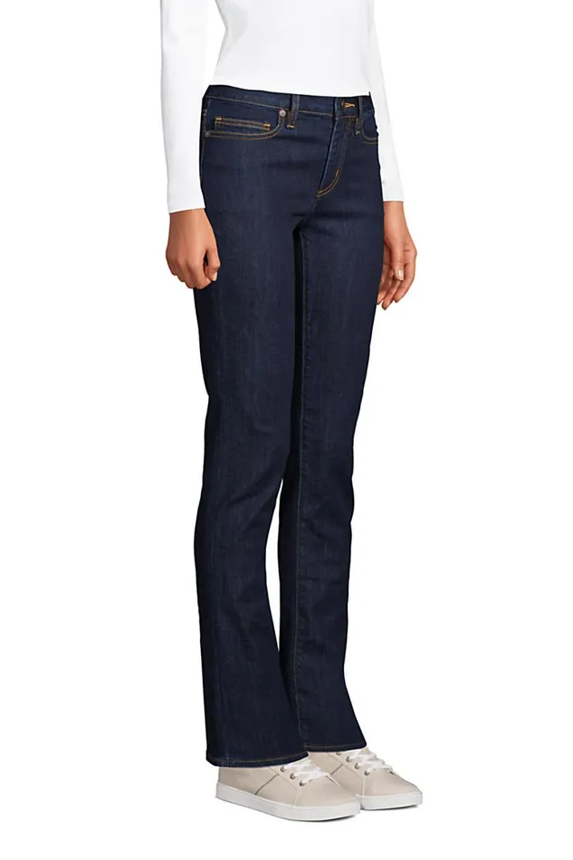 Lands039 End Jeans Women Mid Rise Straight Leg Blue Jeans Deepest Indigo Lands039 End Jeans Women Mid Rise Straight Leg Blue Jeans Deepest Indigo