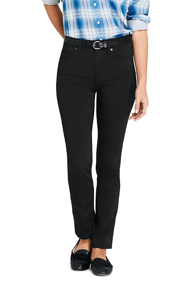Lands039 End Jeans Women Mid Rise Straight Leg Twill Jeans 8211 Black Deep Black Lands039 End Jeans Women Mid Rise Straight Leg Twill Jeans 8211 Black Deep Black