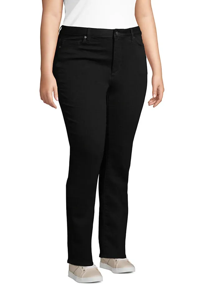 Lands039 End Jeans Women Plus Size Mid Rise Straight Leg Jeans 8211 Black Lands039 End Jeans Women Plus Size Mid Rise Straight Leg Jeans 8211 Black