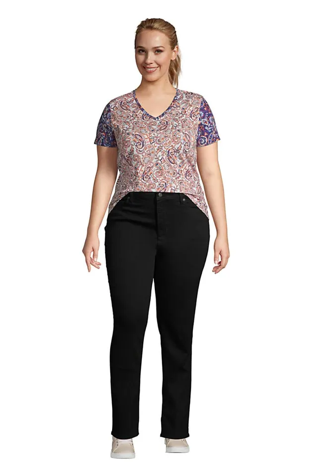 Lands039 End Jeans Women Plus Size Mid Rise Straight Leg Jeans 8211 Black Lands039 End Jeans Women Plus Size Mid Rise Straight Leg Jeans 8211 Black