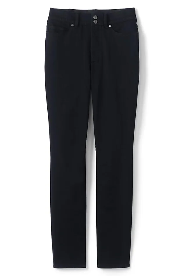 Lands039 End Jeans Women Plus Size Slimming Compression High Rise Skinny Jeans 8211 Black