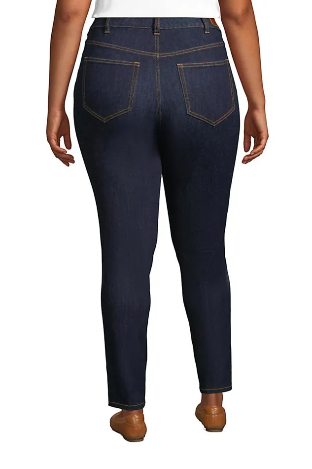 Lands039 End Jeans Women Plus Size Slimming Compression High Rise Skinny Jeans 8211 Blue Deepest Indigo Lands039 End Jeans Women Plus Size Slimming Compression High Rise Skinny Jeans 8211 Blue Deepest Indigo