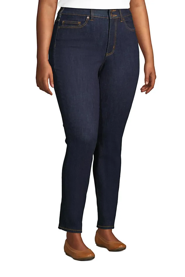 Lands039 End Jeans Women Plus Size Slimming Compression High Rise Skinny Jeans 8211 Blue Deepest Indigo Lands039 End Jeans Women Plus Size Slimming Compression High Rise Skinny Jeans 8211 Blue Deepest Indigo