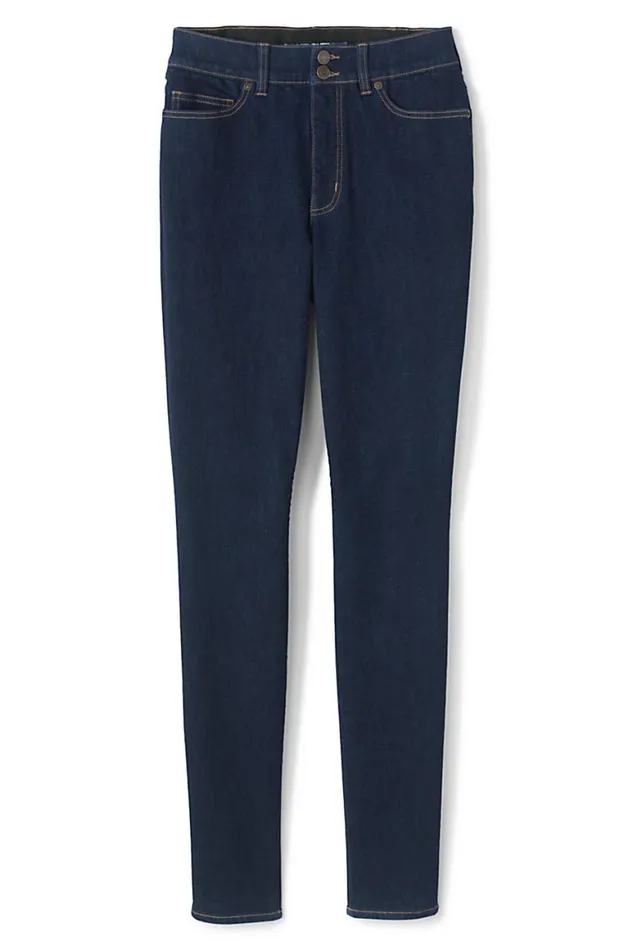 Lands039 End Jeans Women Plus Size Slimming Compression High Rise Skinny Jeans 8211 Blue Deepest Indigo Lands039 End Jeans Women Plus Size Slimming Compression High Rise Skinny Jeans 8211 Blue Deepest Indigo